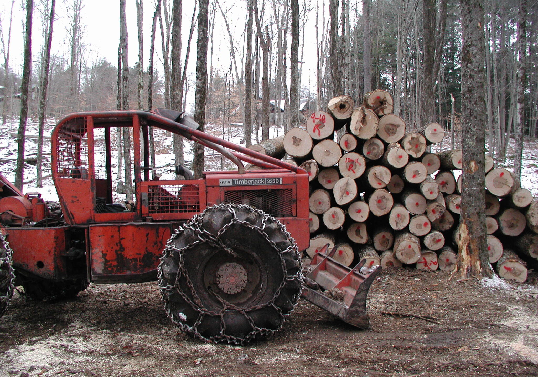 Tire ballast for log skidder